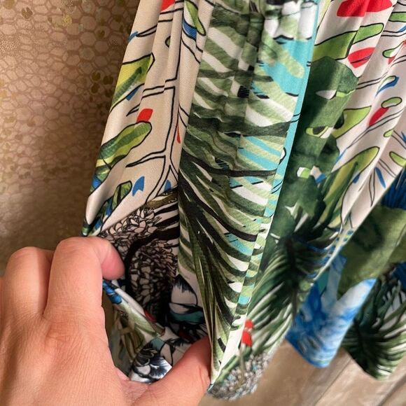 Christian Lacroix x Swiminista Carefree Mini Dress Jardin Exochic Print, Green T - Picture 7 of 8